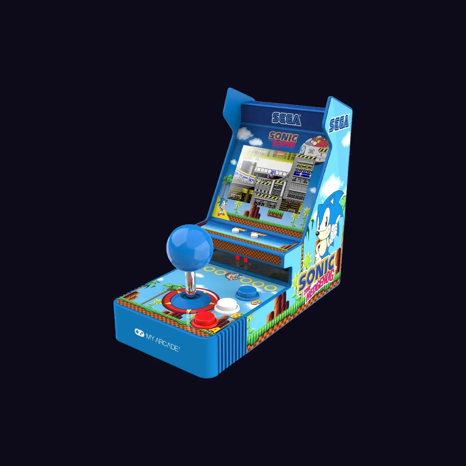 Sonic Joystick Player - крупный джойстик вшит прямо в корпус мини-аркады