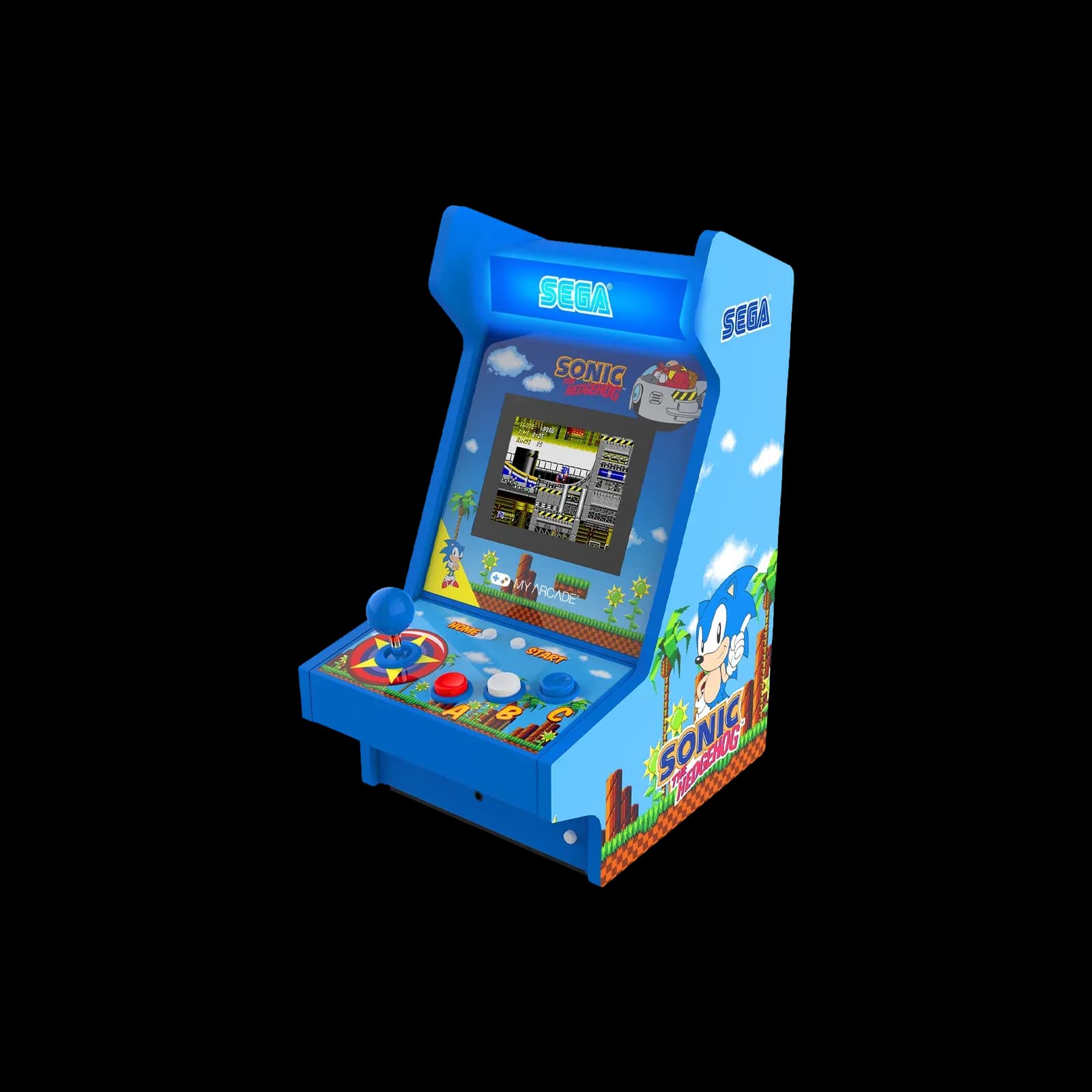 Mighty Player с игрой Sonic - самый крупный настольный формат MYARCADE, 28 см в высоту
